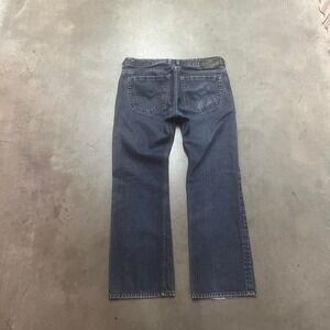 Vintage diesel men's dark wash wide leg bootcut zatiny jeans Y2K 34